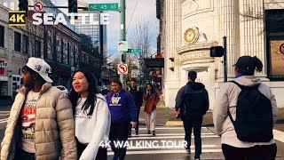 4k SEATTLE  University District Walk  Steps from the University of Washington campus [upl. by Nemhauser12]