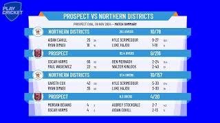 Prospect v Northern Districts [upl. by Lyrad]