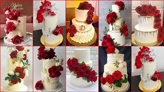 🌹Red Rose Cake Decorating IdeasRed Rose CakeEngagement CakeAnniversary Cake DesignBirthday Cake [upl. by Deerc]