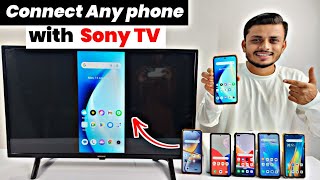 Connect Sony TV with mobile  How to connect Sony TV to phone  Sony smart TV screen mirror [upl. by Saudra904]