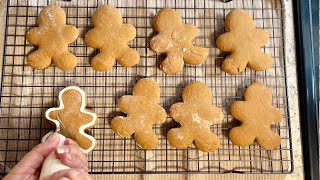 Super Easy Gingerbread man cookies  Last minute Holiday fun treats holidayseason christmascookies [upl. by Nicole495]