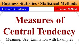 Measures of Central Tendency Measures of Central Tendency bcom Measures of Central Tendency class [upl. by Jed]