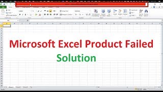 Microsoft Excel product failed solution [upl. by Adlecirg397]