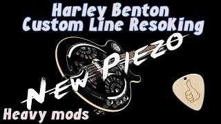 Artec PP607 Transducer ceramic piezo on a Harley Benton Custom Line ResoKing [upl. by Nipahc]