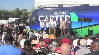 President Jimmy Carter and grandson Jason Carter visit Columbus Georgia [upl. by Bishop876]