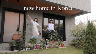 Korea vlog settling in our new home building a garden tamburins pop up amp cooking [upl. by Nesaj]