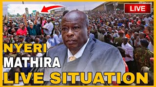 nyeri live situation mathira gachagua home  reaction on gachagua impeachment  mathira  nyeri live [upl. by Novrej]