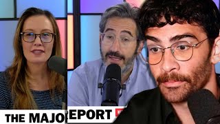 Sam Seder and Emma Vigeland Defend Hasan  Hasanabi reacts [upl. by Anivad]