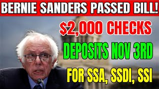 quotSanders 2000 Stimulus Checks Coming Nov 3 SSA SSDI amp SSI Recipients  Set Up Nowquot [upl. by Arjun893]