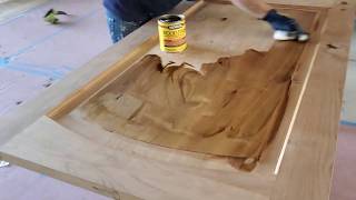 How to Stain on Alder Doors using wipeon Method [upl. by Aneev]