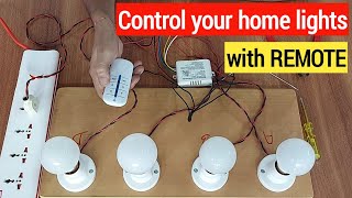 How to control lights and fan through remote  Wireless remote control switch easy to install [upl. by Beeson]