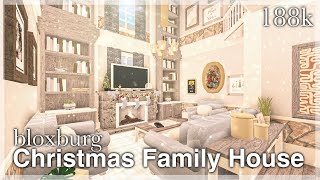 Bloxburg  Christmas Family House Speedbuild interior  full tour [upl. by Beckman870]