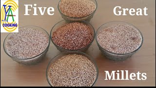 All about five positive milletsIdentificationdifferences uses of five siridhanya [upl. by Avek]