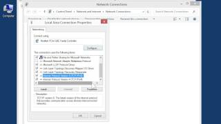 Windows 80 Professional  Change TCPIP Settings [upl. by Katharyn]