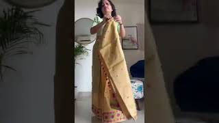 Assam Mekhla chador draping [upl. by Ellerehs]