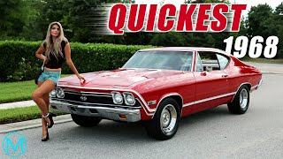 10 Quickest Muscle Cars of 1968  What They Cost Then vs Now [upl. by Mosa]