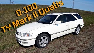 Разгон 0100 Toyota Mark II Qualis SXV20 5sfeAT [upl. by Eelirem]