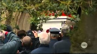 Bee Gees Singer Robin Gibbs Funeral In His Home Town Outside London [upl. by Ennaed]