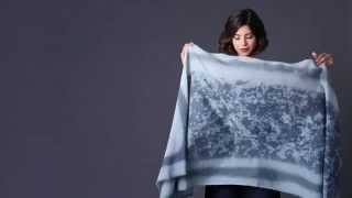 How to Tie a Scarf EILEEN FISHER Tips – Fall 2015 [upl. by Nyrhtakyram]