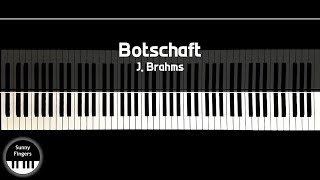 Botschaft Op 47 No 1  Johannes Brahms piano accompaniment  karaoke 피아노 반주  Sunny Fingers [upl. by Cohl641]