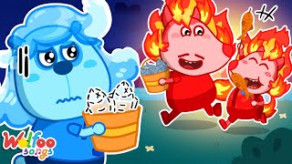 Your Dad vs My Dad  Fire vs Water Family Songs  Kids Songs amp Nursery Rhymes WolfooFamilySongs [upl. by Nosdrahcir844]