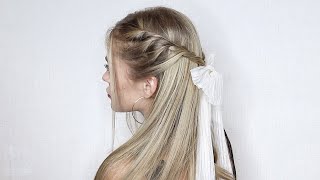 ЖГУТИКИ КАК КРАСИВО УБРАТЬ ВОЛОСЫ ОТ ЛИЦА  TWISTED HALF UP HAIRSTYLE TUTORIAL QUICK amp EASY [upl. by Lytton207]