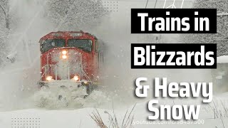 Trains in Blizzards and Heavy Snow [upl. by Niamert824]