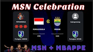 MSN  Mbappe  GOAL MSN Celebration  Comeback Win  Gameplay efootball mobile 2025 [upl. by Maice]