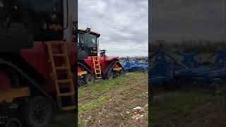 Versatile Delta Track tractor pulling a Landoll Disk Ripper [upl. by Aliehc685]