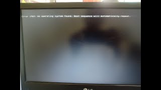 Error 1962 No operating system found Boot sequence will automatically repeat [upl. by Olnek598]