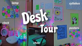 Desk Tour Aesthetic 💖 Desk decoration ideas 🌿 Affordable desk 🍁 Desk Tour 🌻boardexam boards2024 [upl. by Onaivlis]