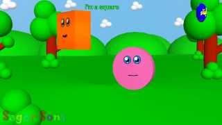 Lets Learn The Shapes 3D Animation Nursery Rhymes [upl. by Ahsineb375]