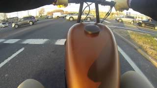 Riding my Harley Davidson Sportster bobber Chest Mount [upl. by Karlin]