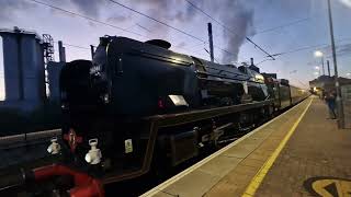 Braunton 34 046 arriving at Warrington BQ [upl. by Doi]