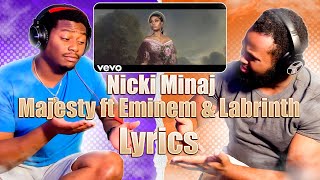 Nicki Minaj Majesty ft EminemampLabrinth Lyrics BrothersReaction [upl. by Analad]