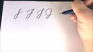 Real Time Brush Calligraphy Letter J [upl. by Epilihp99]