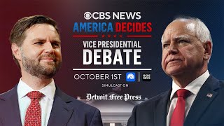 JD Vance Tim Walz debate 2024  Simulcast CBS News Vice Presidential Debate [upl. by Rania]