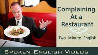 Complaining at a Restaurant  Food English Conversation  English lesson about food [upl. by Edmon]