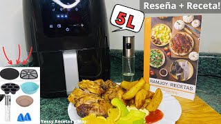 Cocina Fácil en La Freidora de aire RAMJOY Reseña  Receta ¿Valdrá la pena airfryer like viral [upl. by Pretrice]