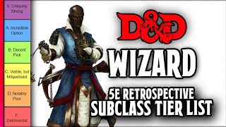 Wizard Subclass Tier List  DampD 5e Retrospective [upl. by Anirbys]