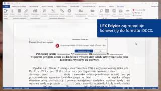 LEX Edytor  Praca z dokumentami w formacie RTF i DOC [upl. by Deth2]