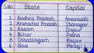 Indian States and Their Capitals along with Union Territories 2021States and Capitals in English [upl. by Elsie]