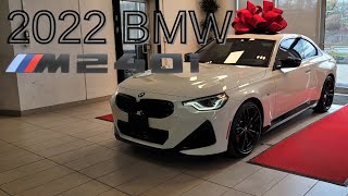 Showcase 2022 BMW M240i xDrive Coupe Alpine White on Black Vernasca Leather [upl. by Durwood673]