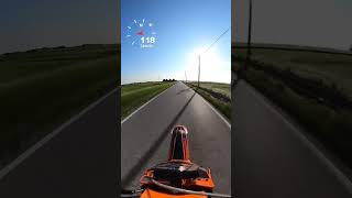 KTM 125 SX motocross bike accelerating to top speed [upl. by Oramug]