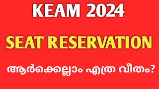 keam 2024 Reservation [upl. by Ibocaj]