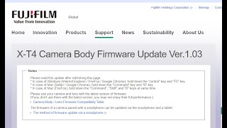 Fujifilm XT4 body firmware update 103 quick test 4K [upl. by Sirenay]