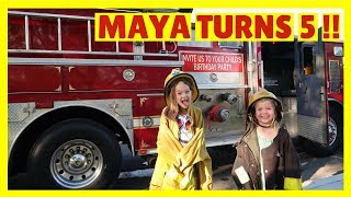 HAPPY BIRTHDAY TO MAYA  🚒 Fire Truck  Bounce House PARTY [upl. by Nivad]