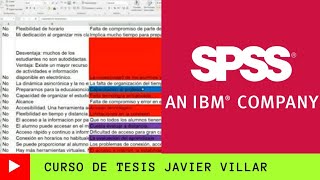 Preguntas de Respuestas Abiertas y codificación con SPSS encuestas para la tesis [upl. by Ridglee]