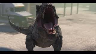 Jurassic World Camp Cretaceous Chaos Theory Trex Vs Allosaurus Scene jurassicworld chaostheory [upl. by Albert]