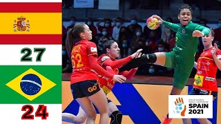 Spain Vs Brazil Handball Womens World Championship Spain 2021 [upl. by Ahern]